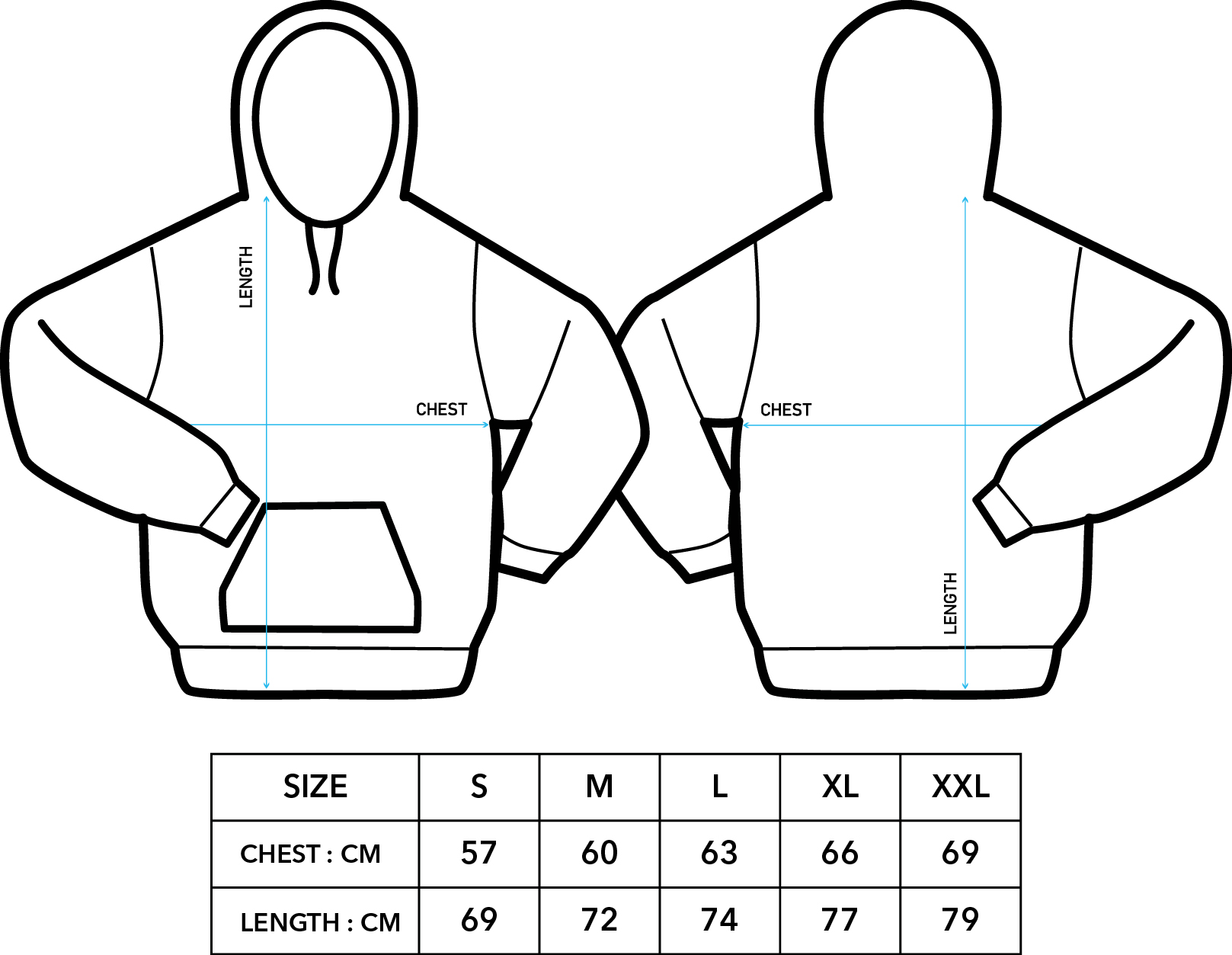 HOODIE CHART